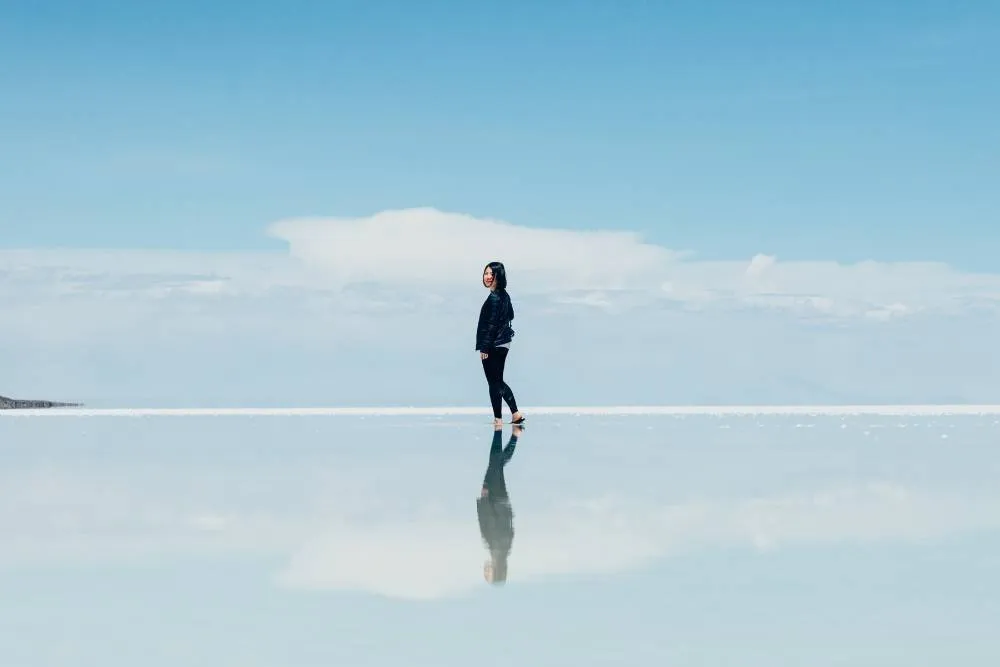 Young tourist at Salar de Uyuni — Getty Images