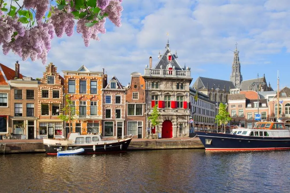house facades of the city of Harleem, Amsterdam