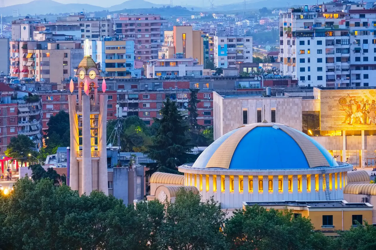 The view from Tirana, Albania