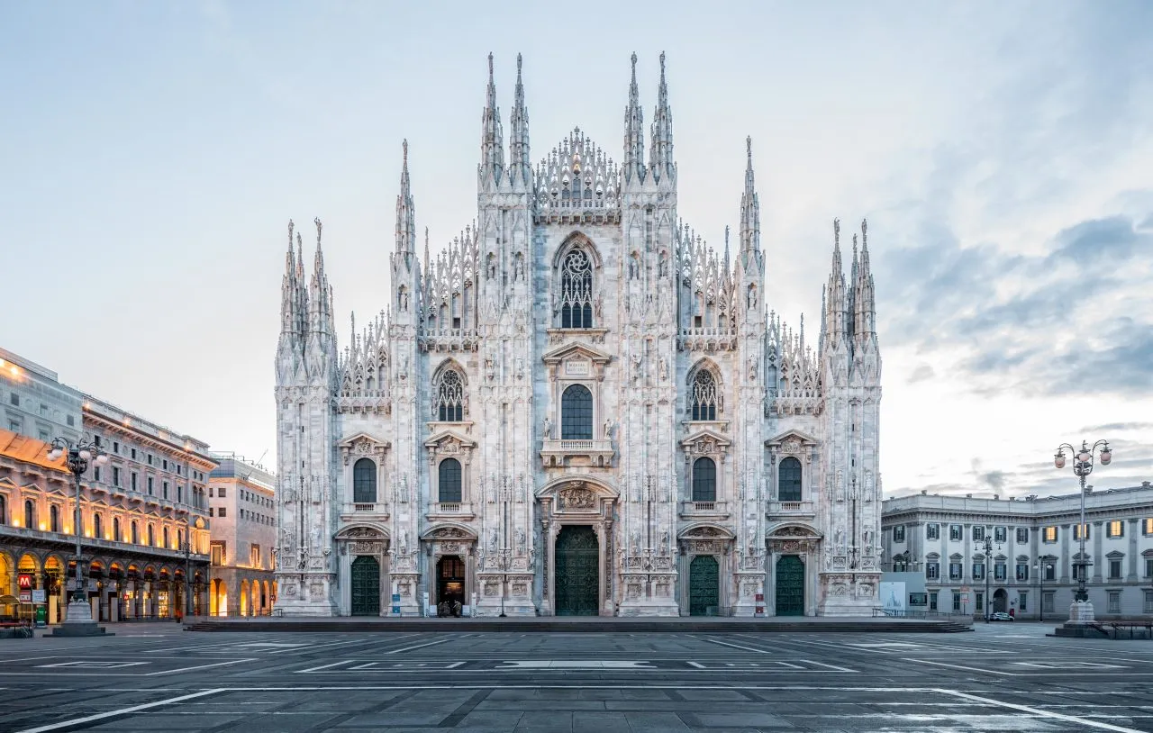 Milan Cathedral with its intricate facade and spires