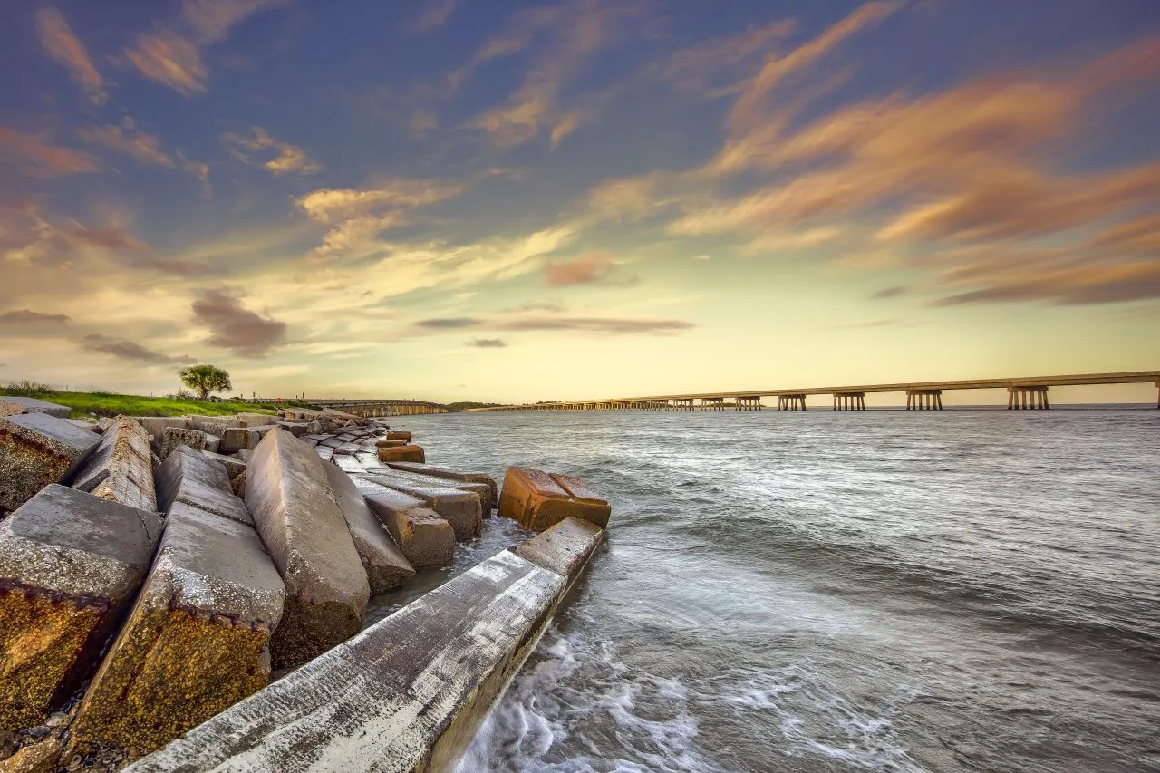 Amelia Island,beach,bridge,rocks