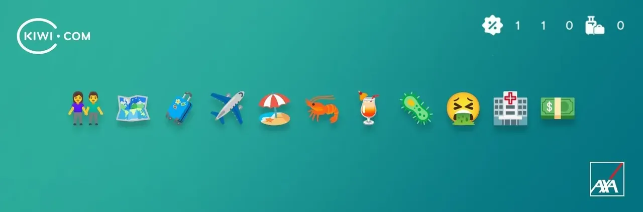 Terms of Kiwi.com's AXA partnership social media campaign