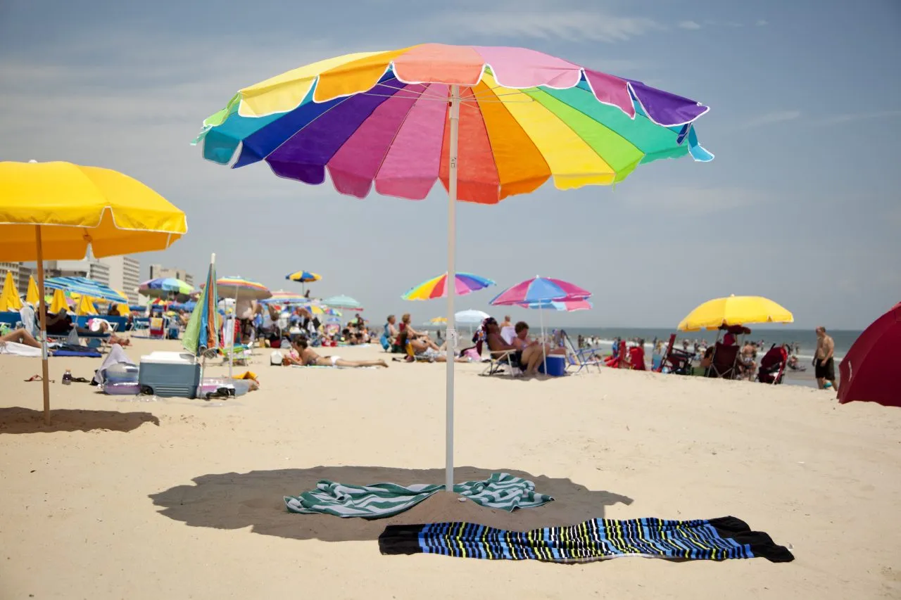 Beach Umbrella, sand, Virginia Beach