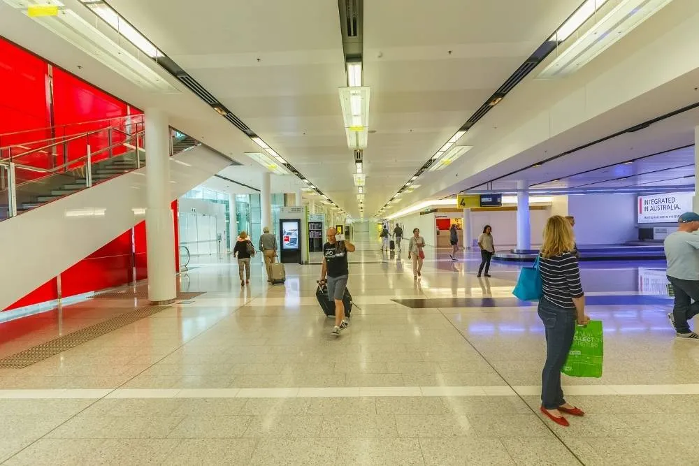 Interior of baggage claim hall at Canberra Airport — Shutterstock