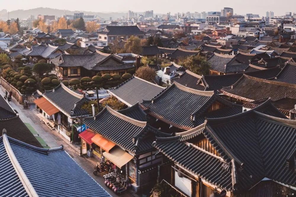 View over Hanok Village in Jeonju — Shutterstock
