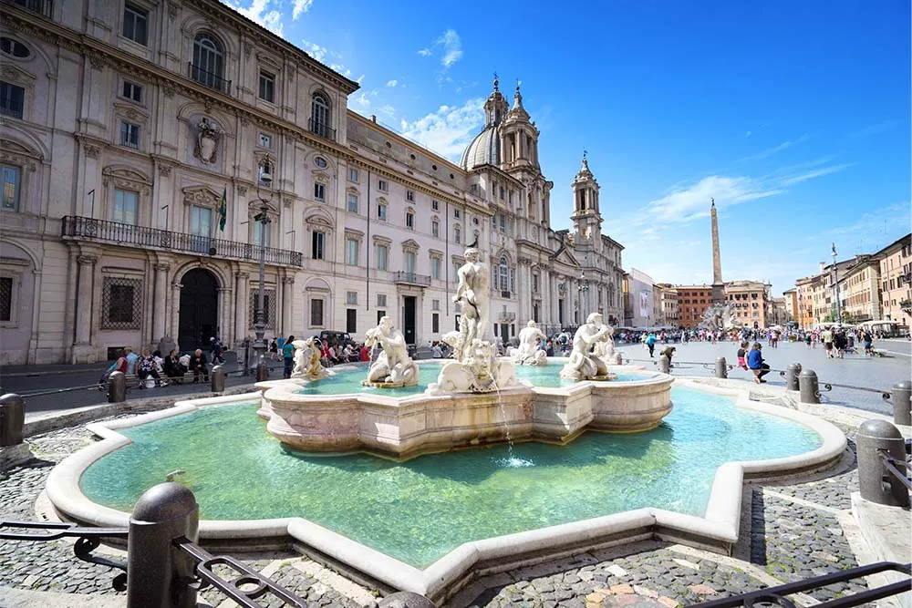 Fontana del Moro, na Piazza Navona w Rzymie