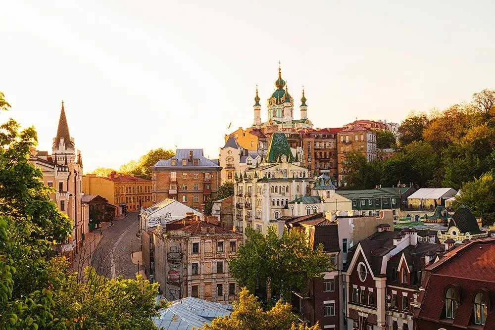 View of the Andrew Descent in Kyiv, Ukraine