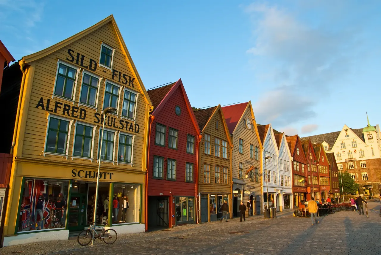 kolorowe domki w Bergen