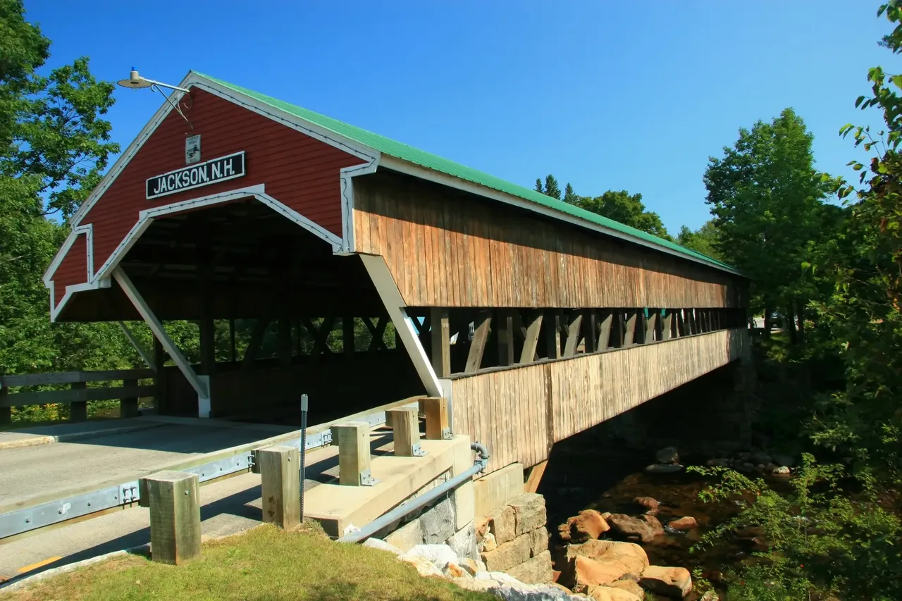 Generations of lovers carved their initials into the Honeymoon covered bridge in Jackson — Shutterstock