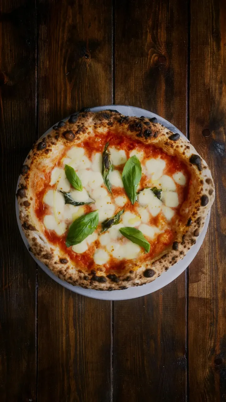 Delicious wood-fired pizza with fresh toppings from Street Food at Mackie Mayor in Manchester