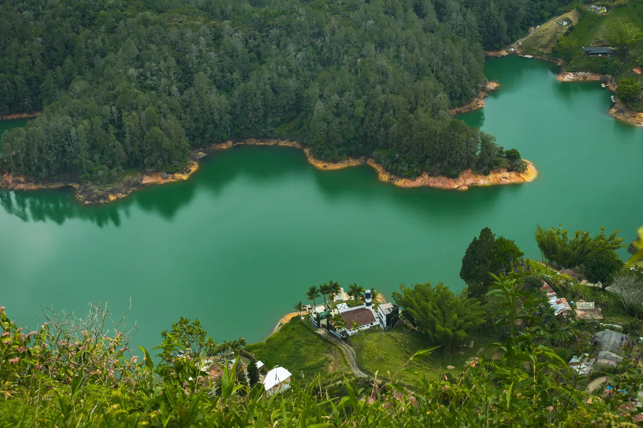 View from the El Peñol rock in Guatape, Colombia