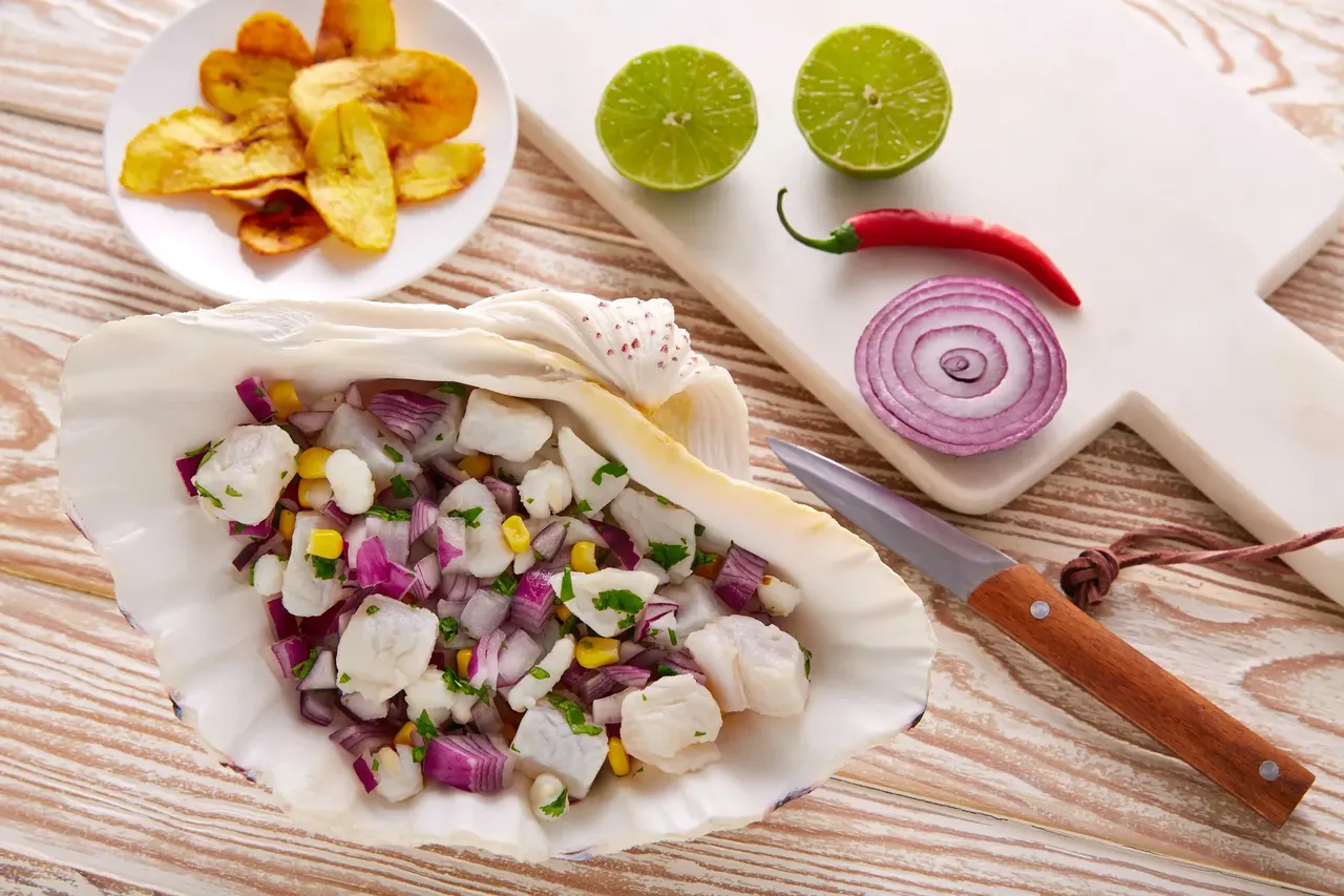 Ceviche is a dish of cured, raw fish, served with lime, lemon, onion and chilli pepper – Shutterstock Costa Rican