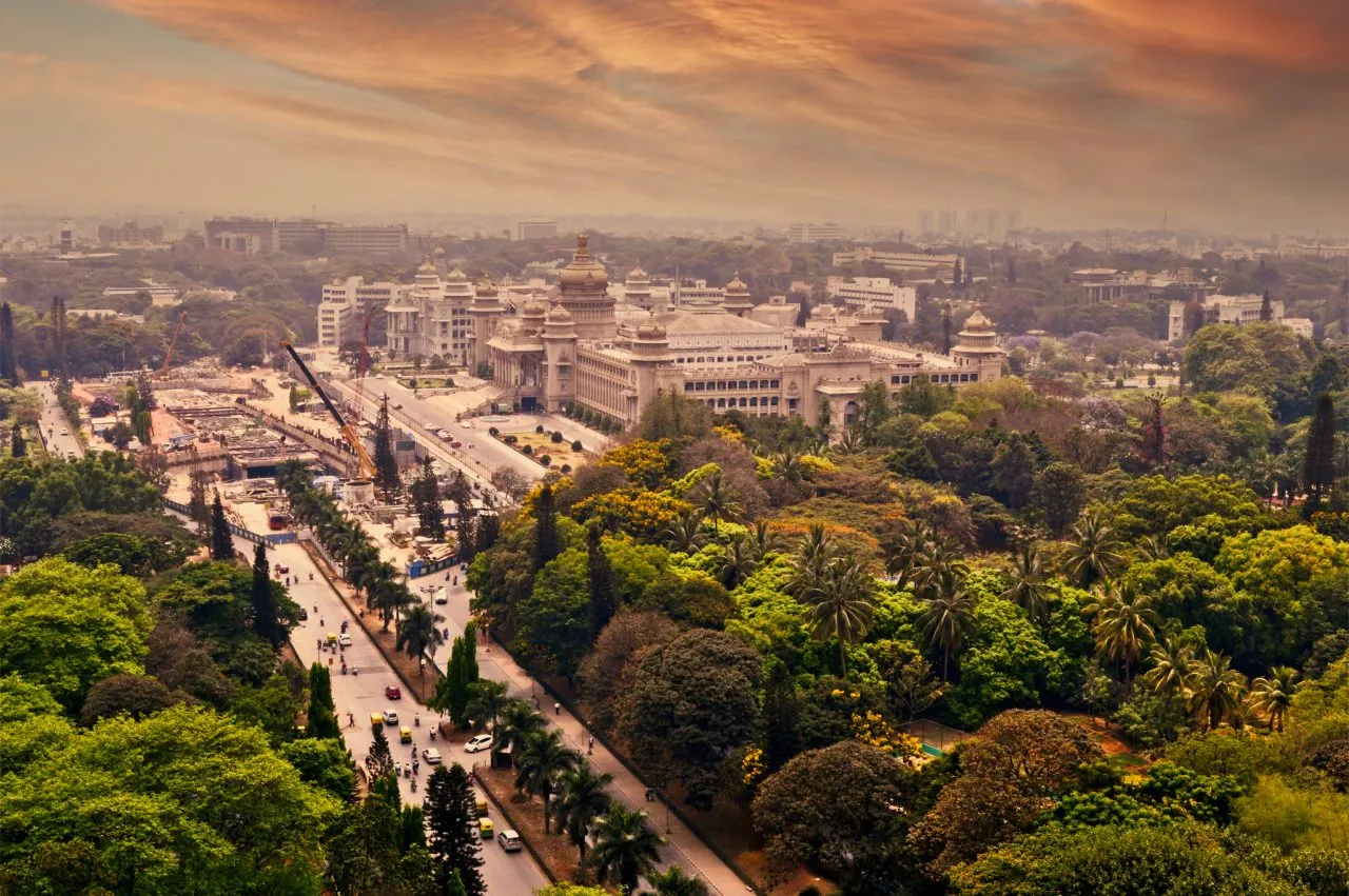 Bangalore city from above