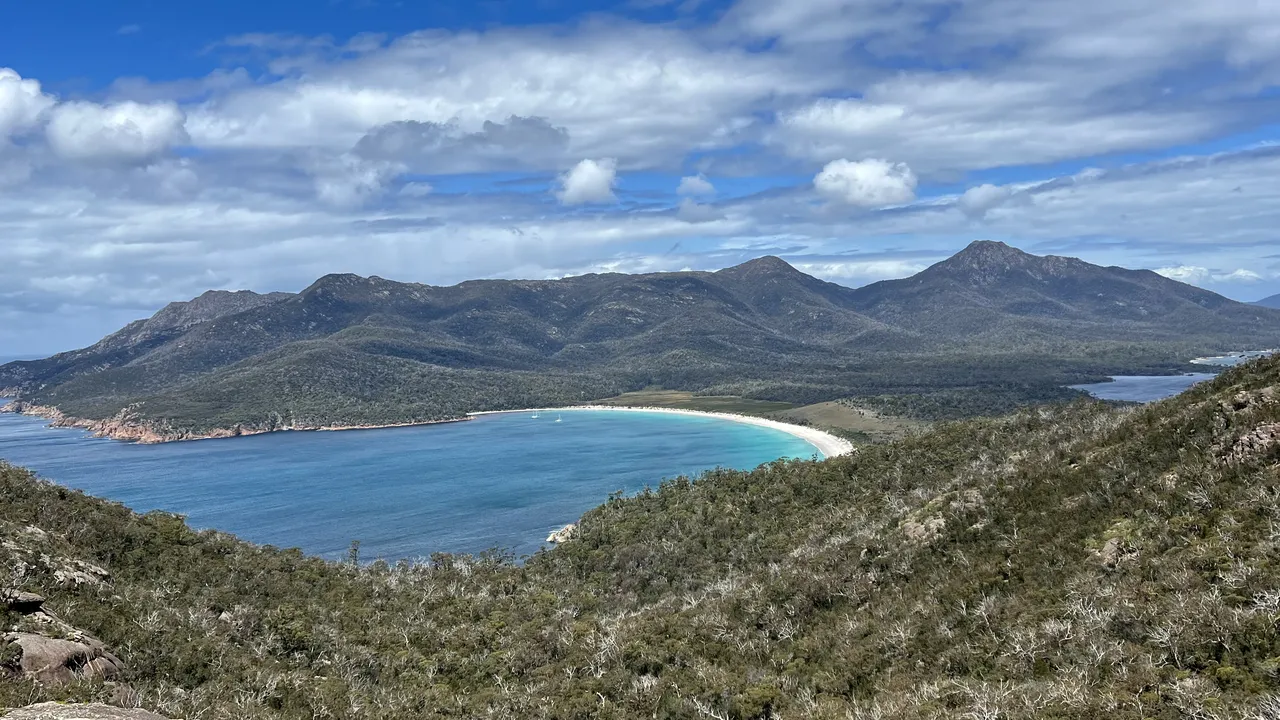 aerial view of Freycinet
