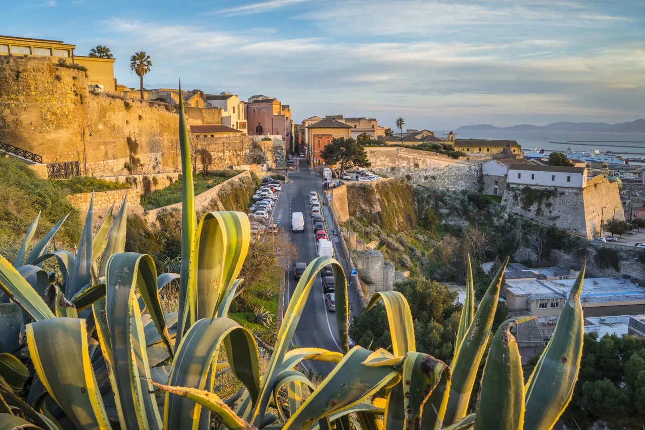 Pohled na město Cagliari